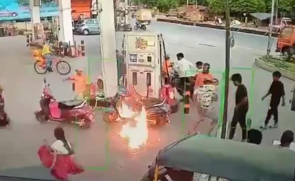 Drunk Man Starts Fire At Hyderabad Petrol Pump On