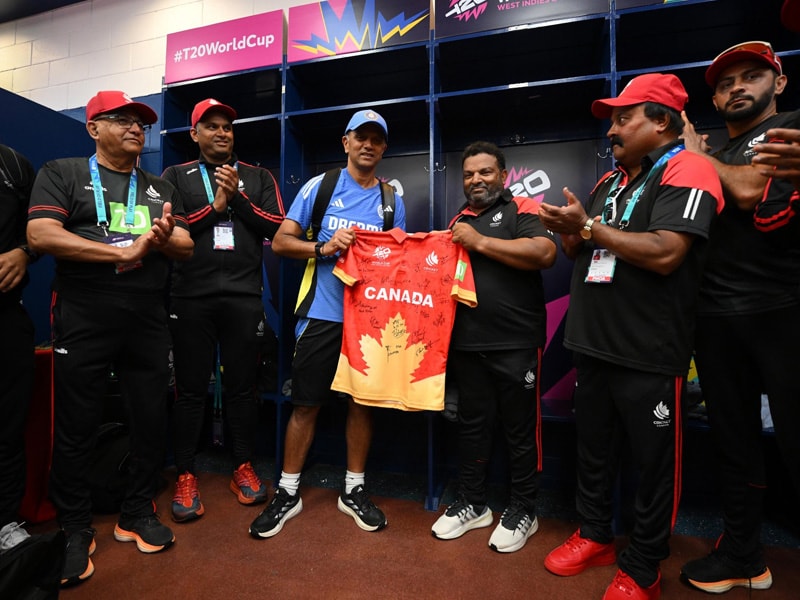 Watch: Rahul Dravid Visits Team Canadas Dressing Room. Gesture Wins Internet