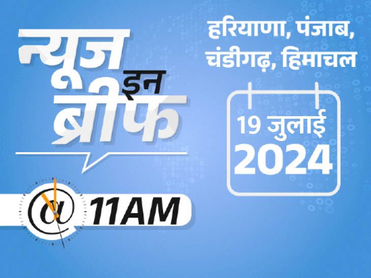 न्यूज ब्रीफ सुबह 11 बजे:हरियाणा के छात्र की आत्महत्या का वीडियो, पंजाबी गायक करण औजला की कार पलटी;  यूपी में दुकानों पर नेम टैग अनिवार्य-चंडीगढ़ समाचार