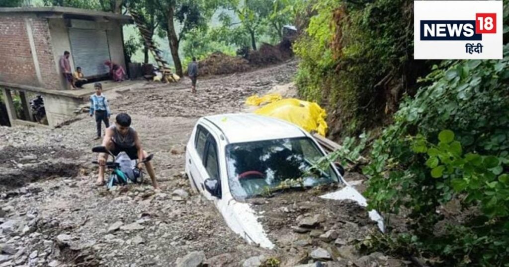 हिमाचल में बारिश: हिमाचल में मूसलाधार बारिश, कटौला में 154 मिमी बारिश, सराज में वाहन दबे, लेह-मनाली एनएच बंद